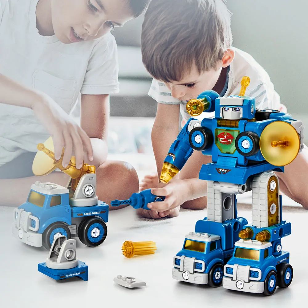 hahaland 5 in 1 Roboter Spielzeug blau zerlegbar