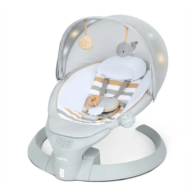 Ingenuity Inlighten Bounce & Sway Babyschaukel Pebble Shore Bluetooth