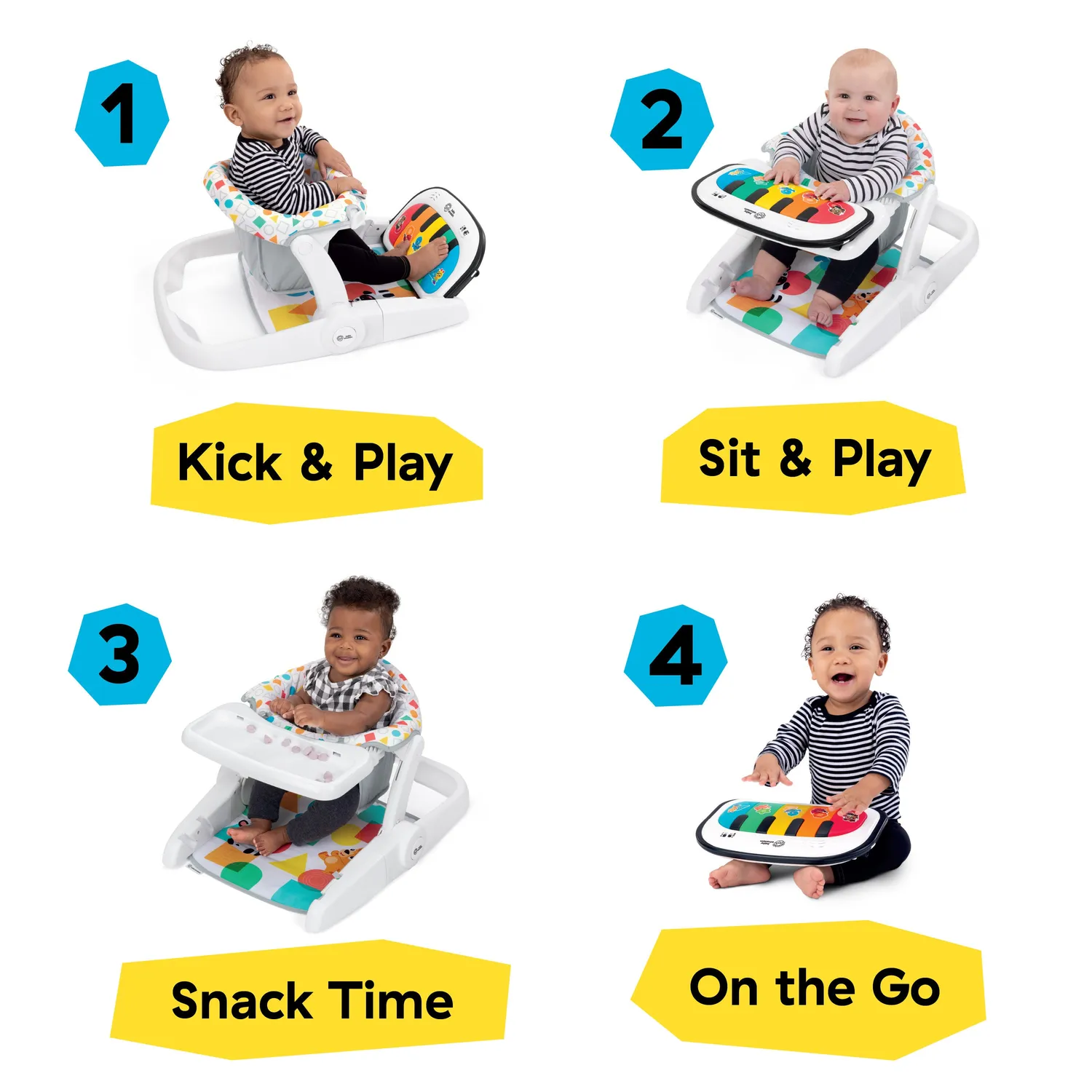 Baby Einstein Tappin Tunes 4-in-1 Bodensitz mit Klavier