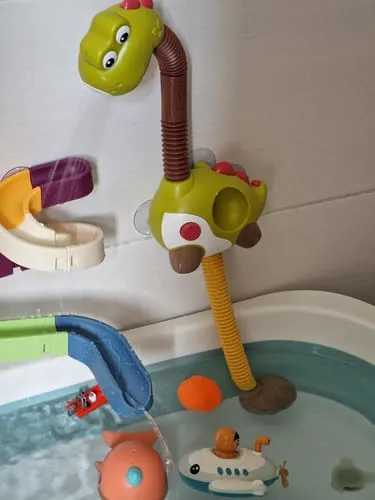 TUMAMA Badespielzeug Dusche mit Saugnapf und Rutsche