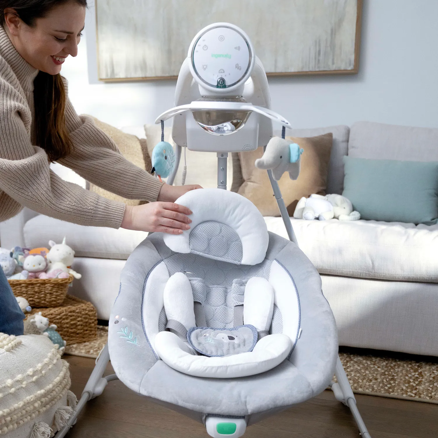 Ingenuity InLighten Babyschaukel Dakota mit Mobilem