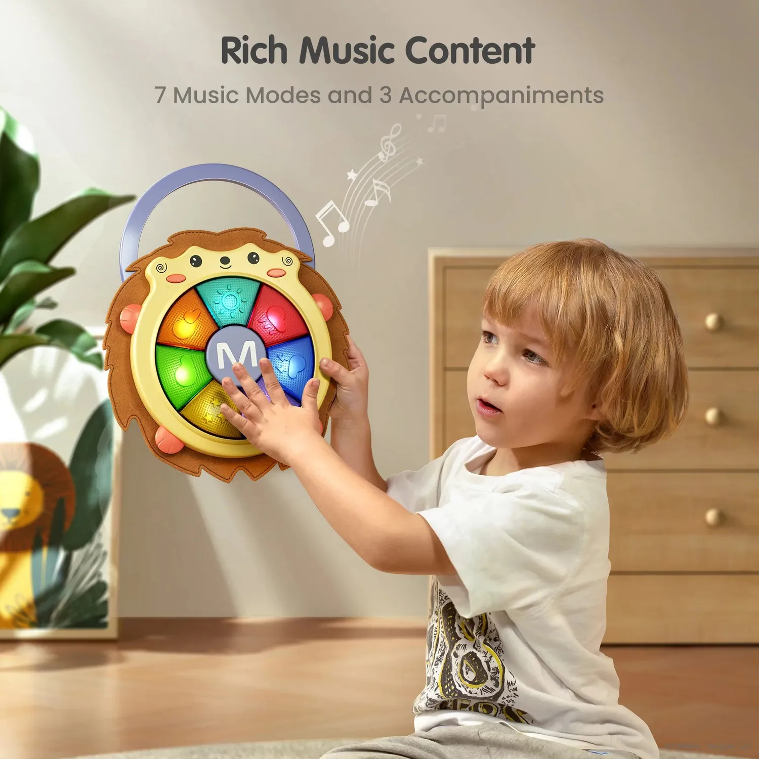 TUMAMA Musik Plüschspielzeug mit Licht und Sound Baby