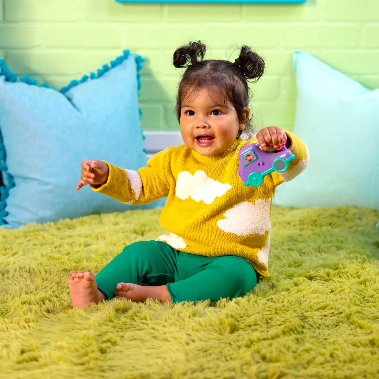 Bright Starts Safari Driver Auto Babyspielzeug mit Musik