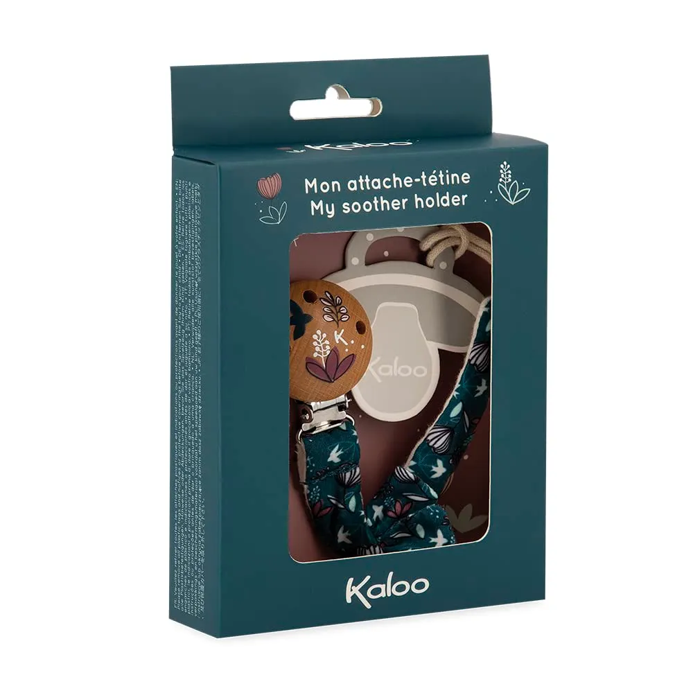 Kaloo K'Doux Schnullerkette Stoff Holz 16,5 cm Natur