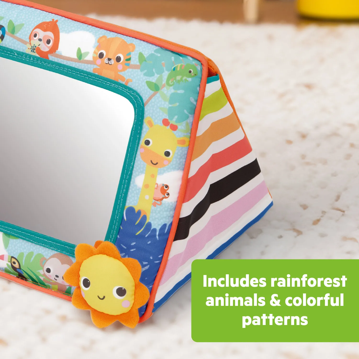 Bright Starts Sit & See Tummy Time Babyspiegel mit Knister faltbar