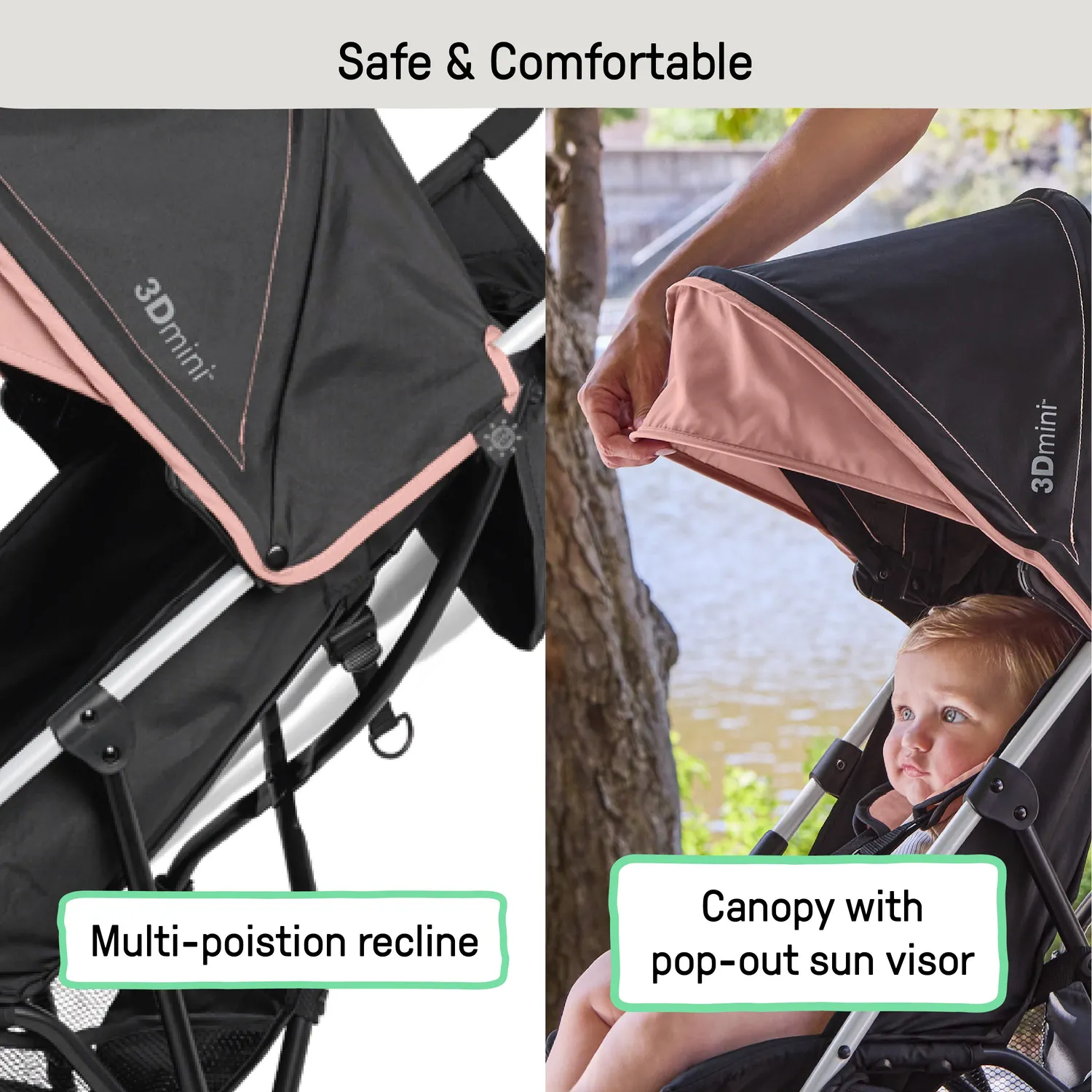Ingenuity 3Dmini Buggy Dusty Rose Leicht 5-Punkt-Gurt