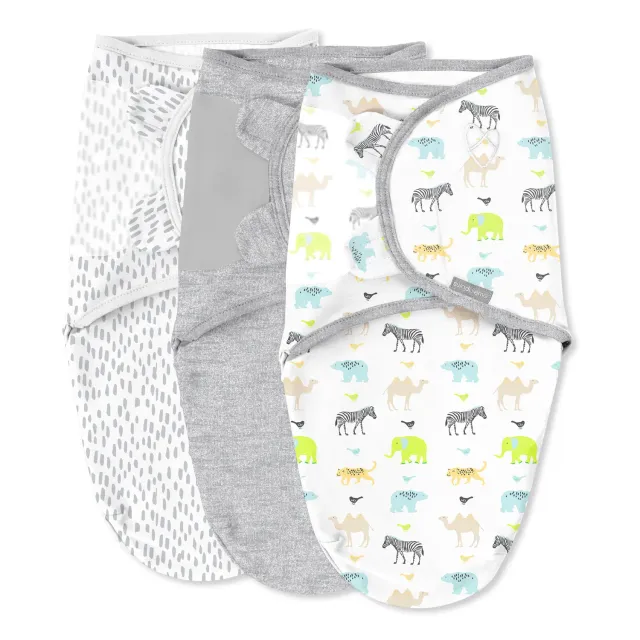 SwaddleMe Original Pucktuch 0-3 Monate Wild One 3er Baumwolle