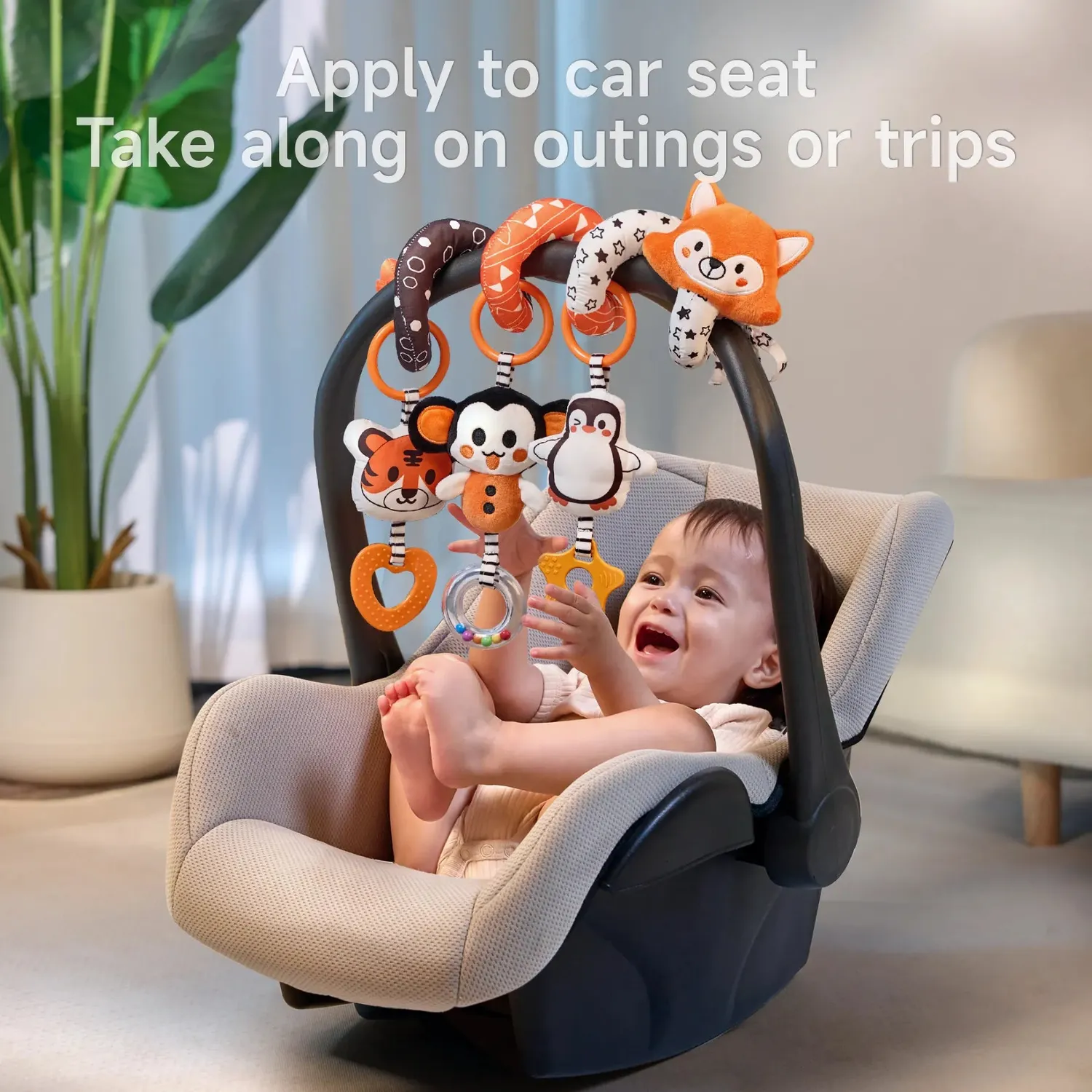TUMAMA Fuchs Spiralspielzeug Kinderwagen Beissring