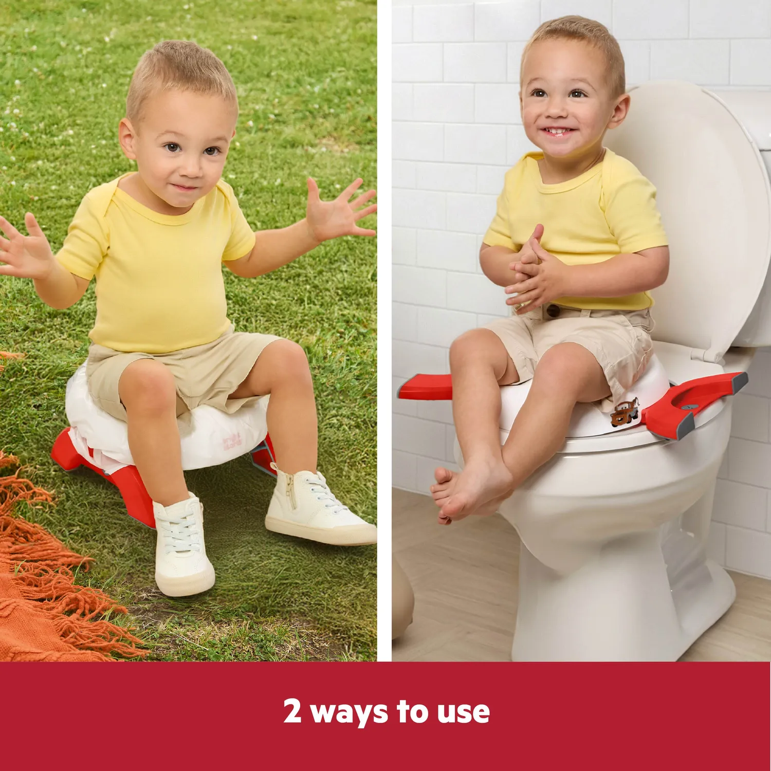 Bright Starts Cars 2-in-1 My Travel Potty Reisetöpfchen Rot