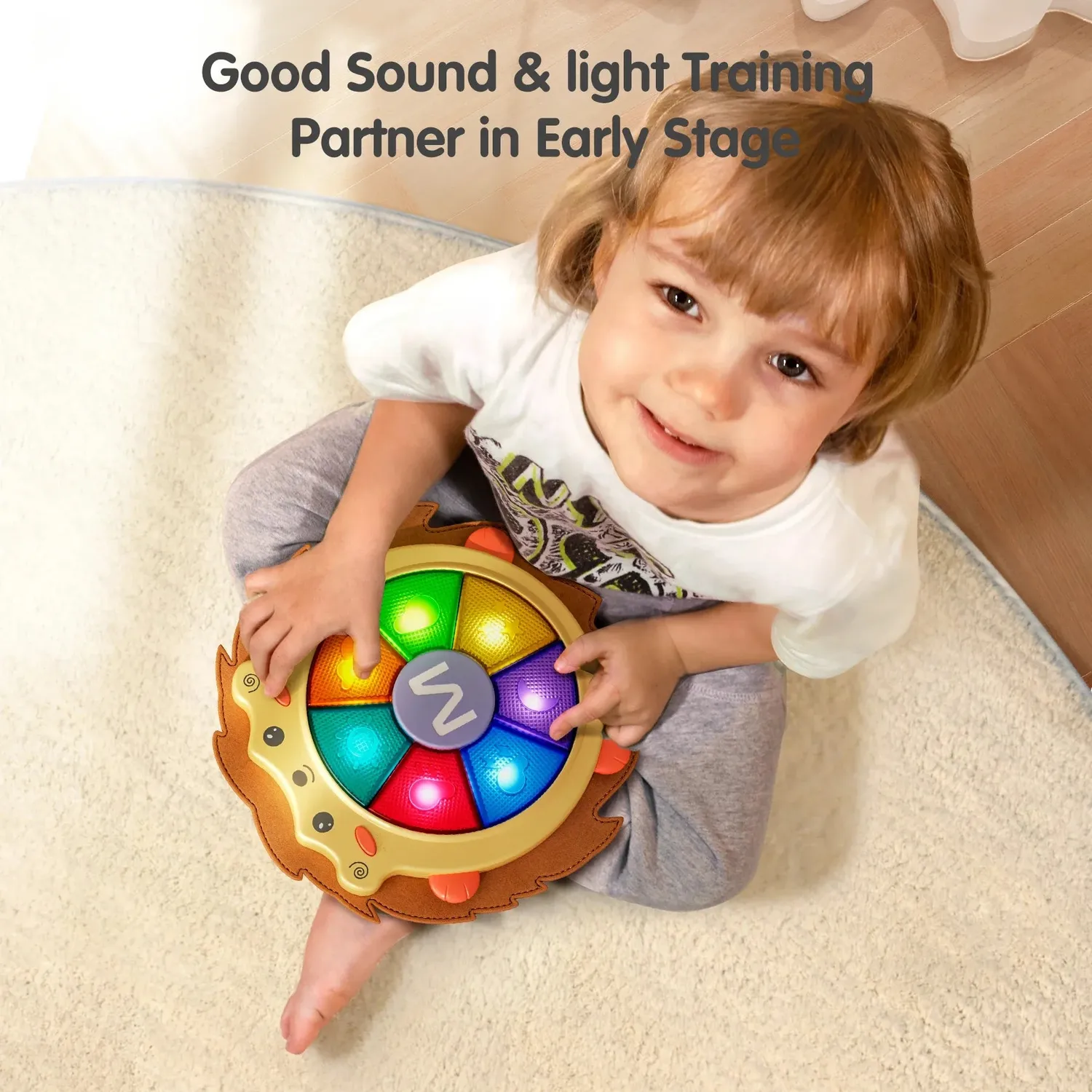 TUMAMA Musik Plüschspielzeug mit Licht und Sound Baby