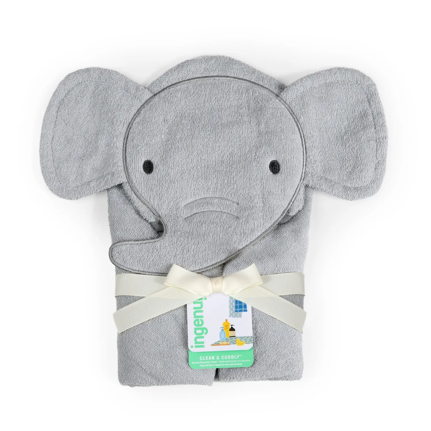 Ingenuity Clean & Cuddly Kapuzenhandtuch Elefant Grazer 76x76
