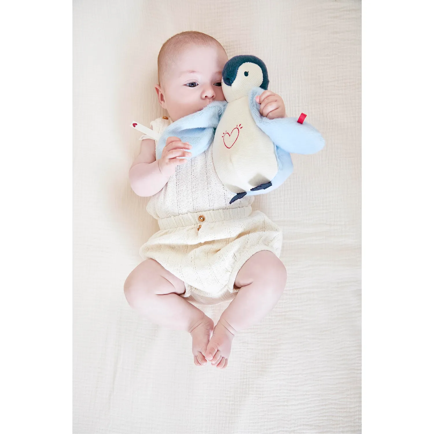 Kaloo Complices K212010 Nachtlicht Plüsch Pinguin Blau 20 cm