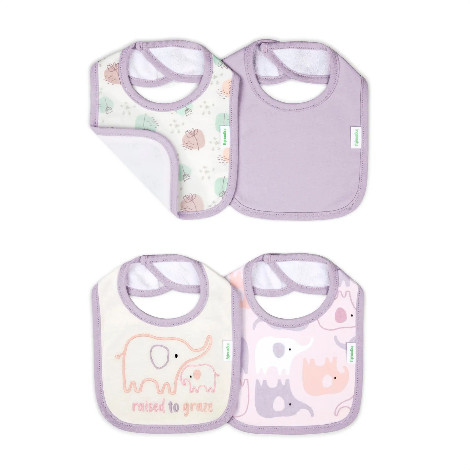 Ingenuity Easy Eater Lätzchen + Spucktuch Set 7-teilig rosa