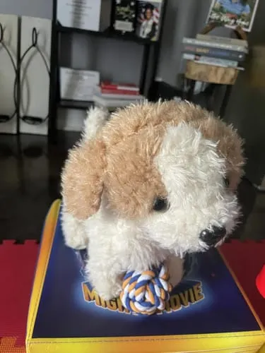 TUMAMA Plüschhund läuft und bellt mit Leine und Zubehör