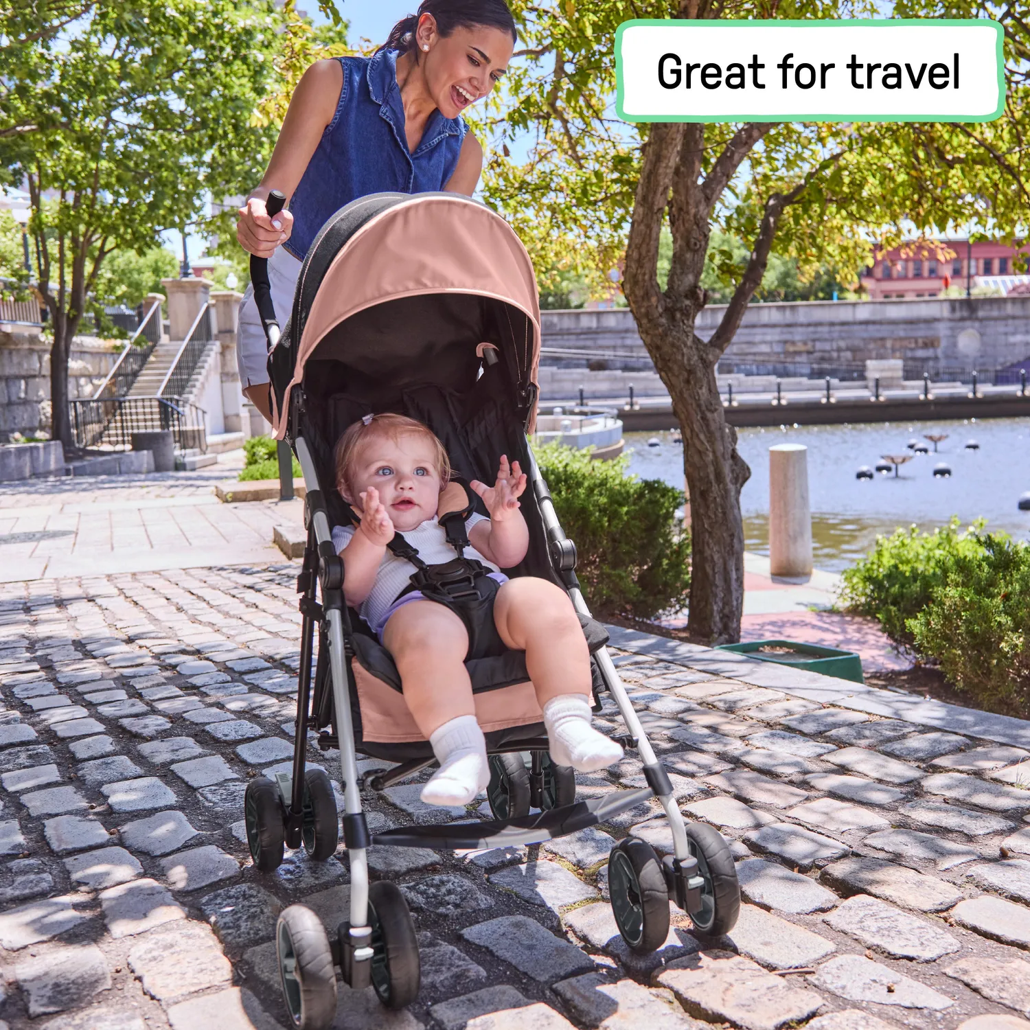 Ingenuity 3Dmini Buggy Dusty Rose Leicht 5-Punkt-Gurt