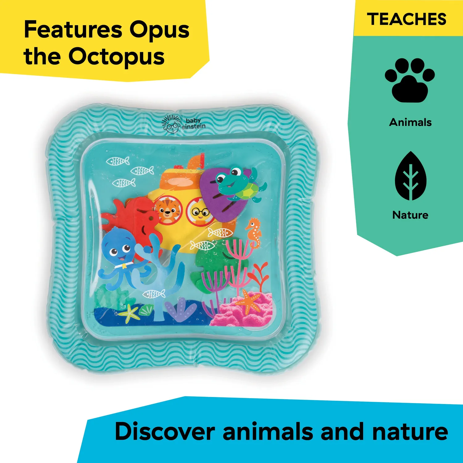 Baby Einstein Ocean Explorers Wassermatte 40x40 cm mit 3 Tieren
