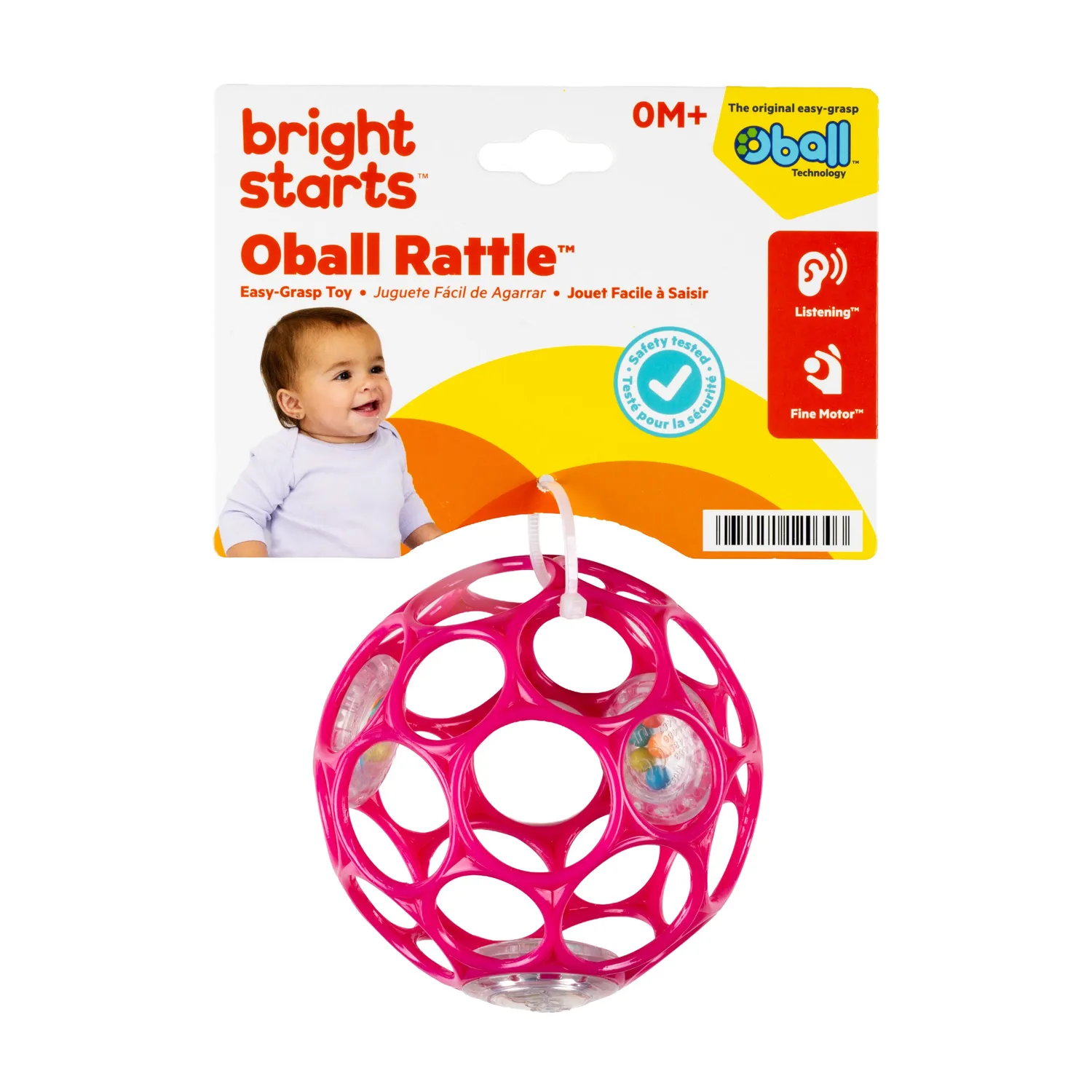 Bright Starts Oball Rasselball Pink 10 cm