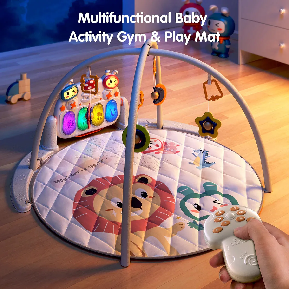 TUMAMA TM220 Spielbogen Babygym mit Piano Lichter
