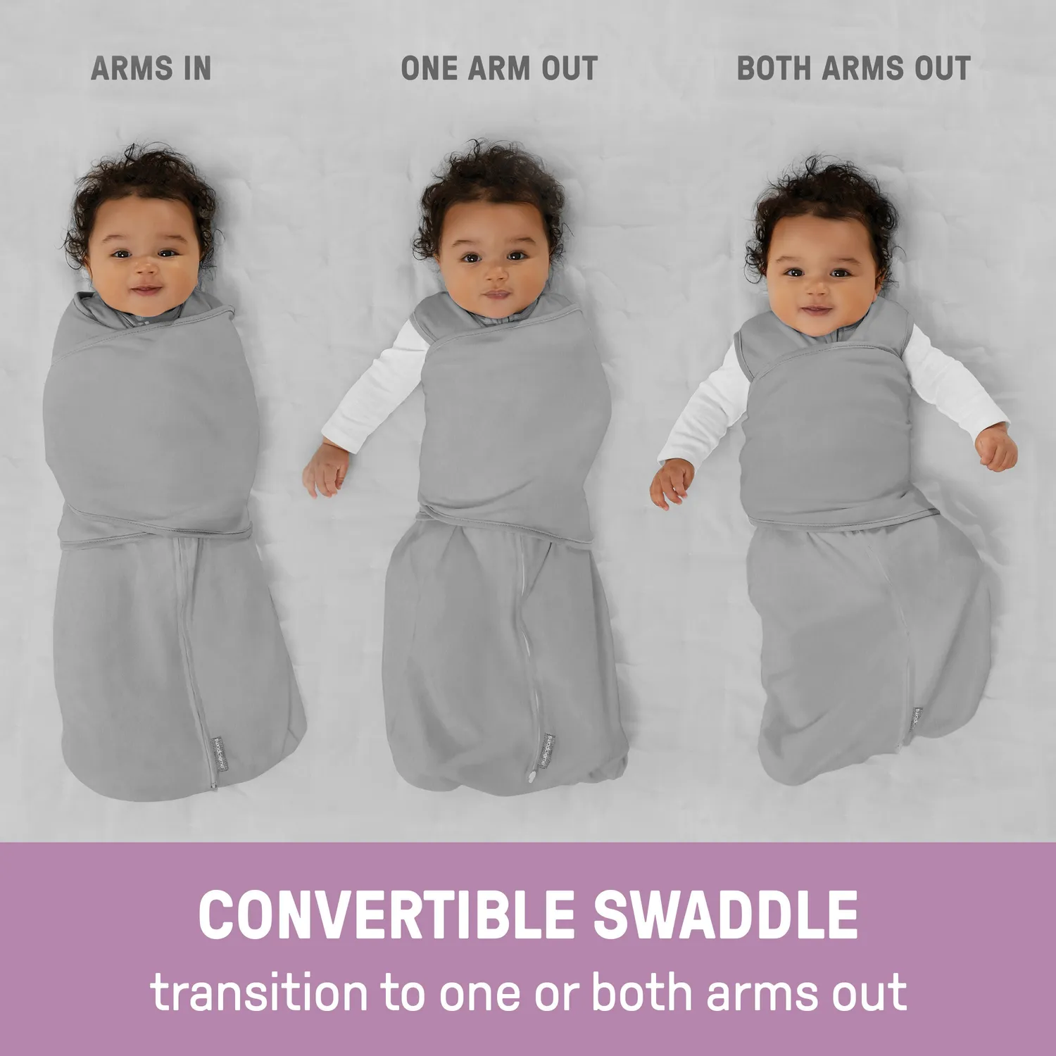 SwaddleMe Arms Free Pucksack 3-6 Monate Elefant 1er