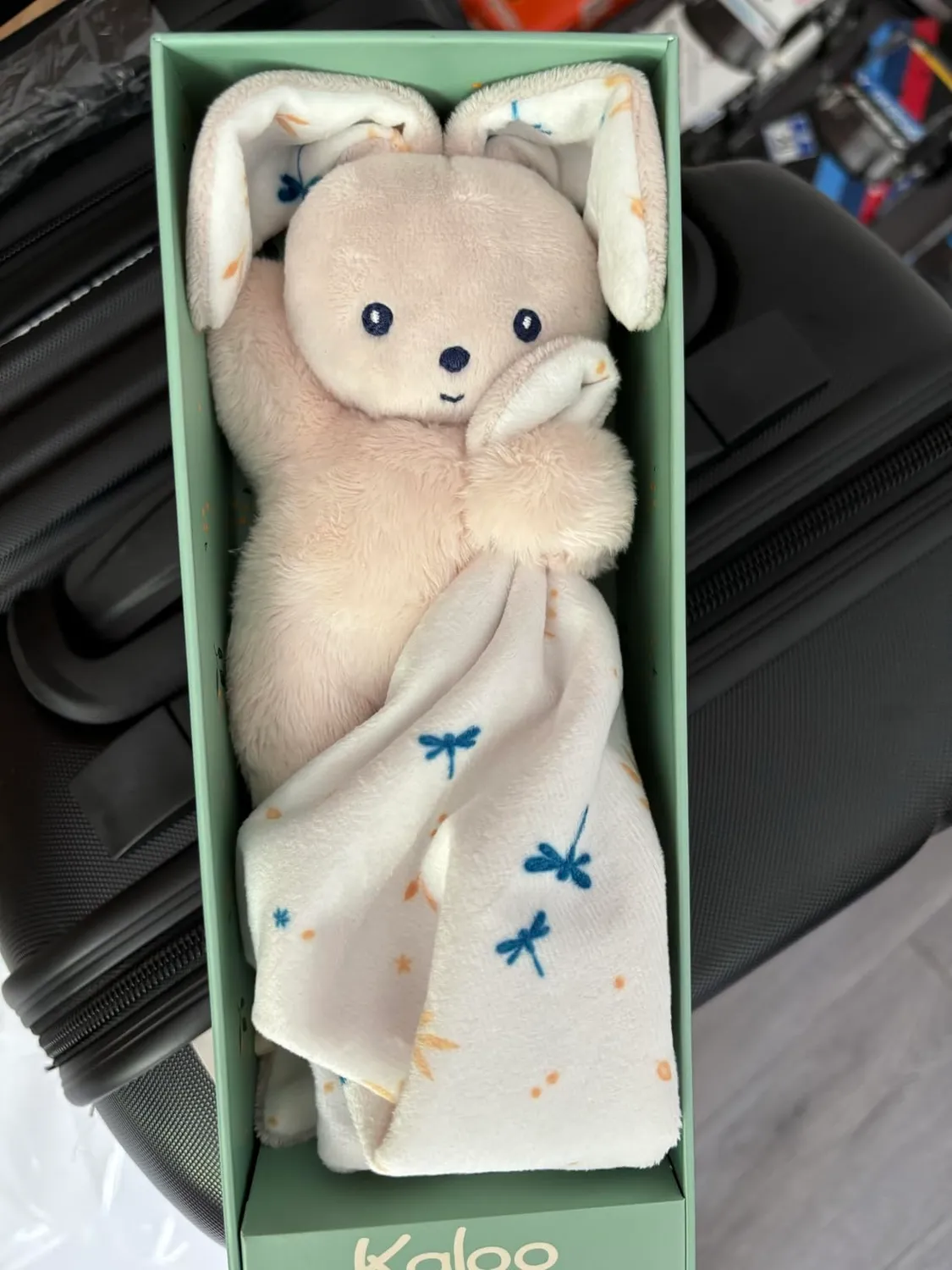 Kaloo Carré Douceur Hasen-Schmusetuch weiß 18 cm weich