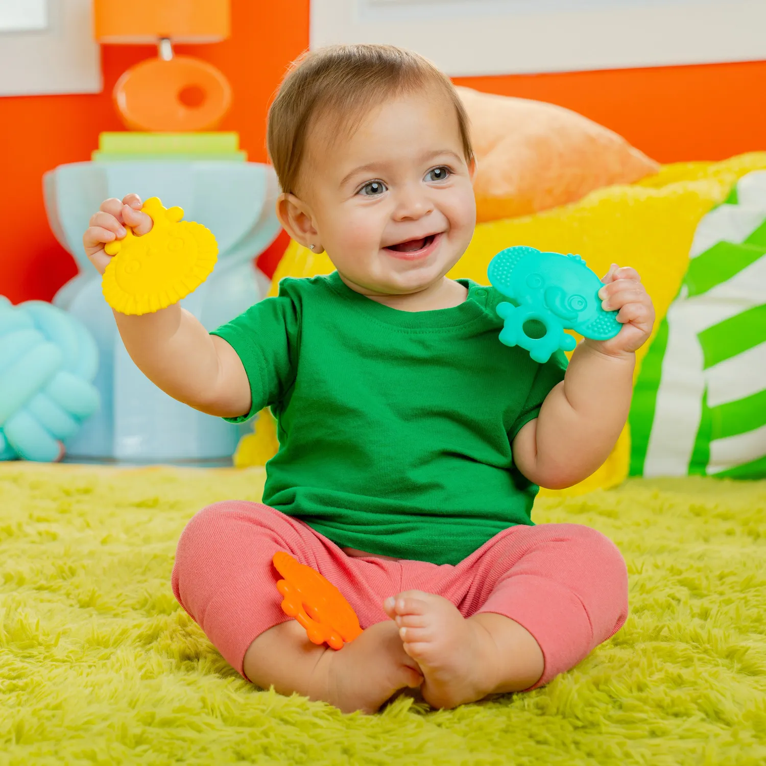 Bright Starts Gummy Buddies Beißringe 3er-Pack Tiere