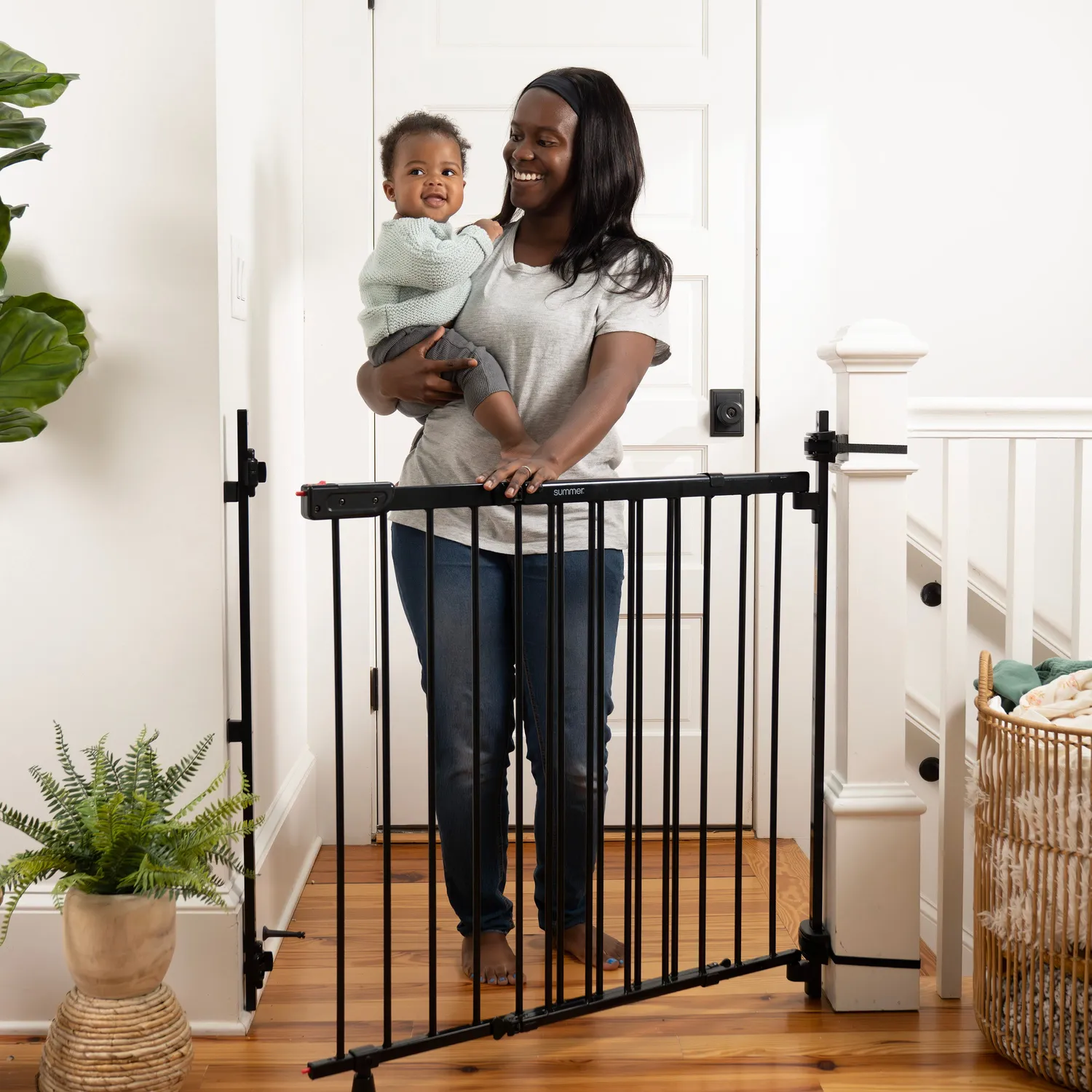 Summer Stairway+ 46W Treppenschutzgitter Schwarz 79-117 cm