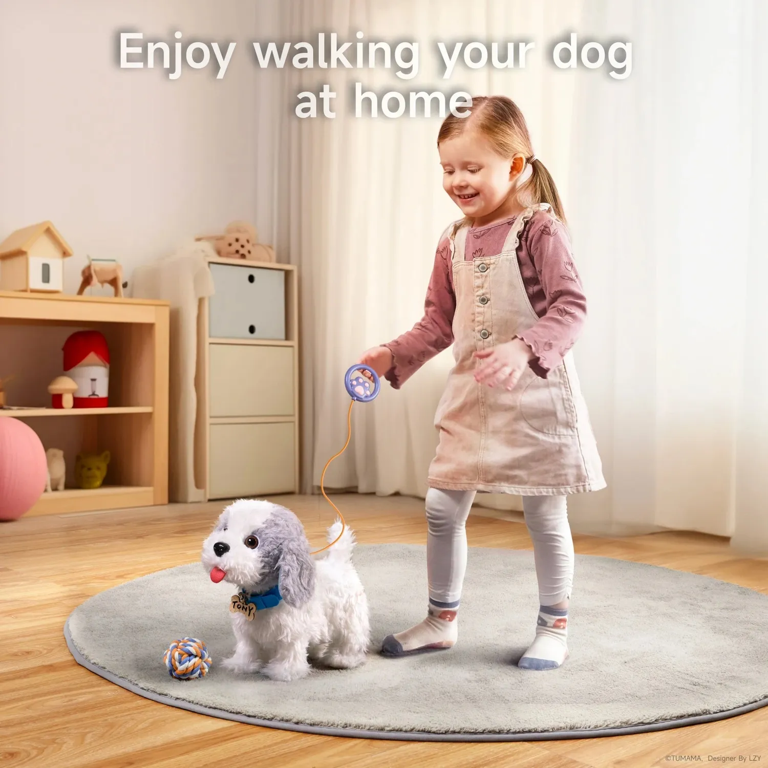 TUMAMA TM380 Plüsch Hund interaktiv läuft bellt