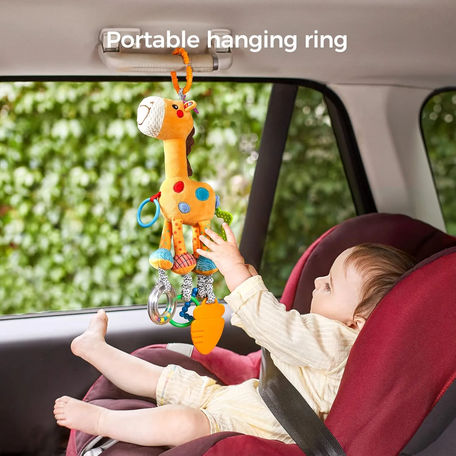 TUMAMA Giraffe Anhängerspielzeug Beissring Rassel