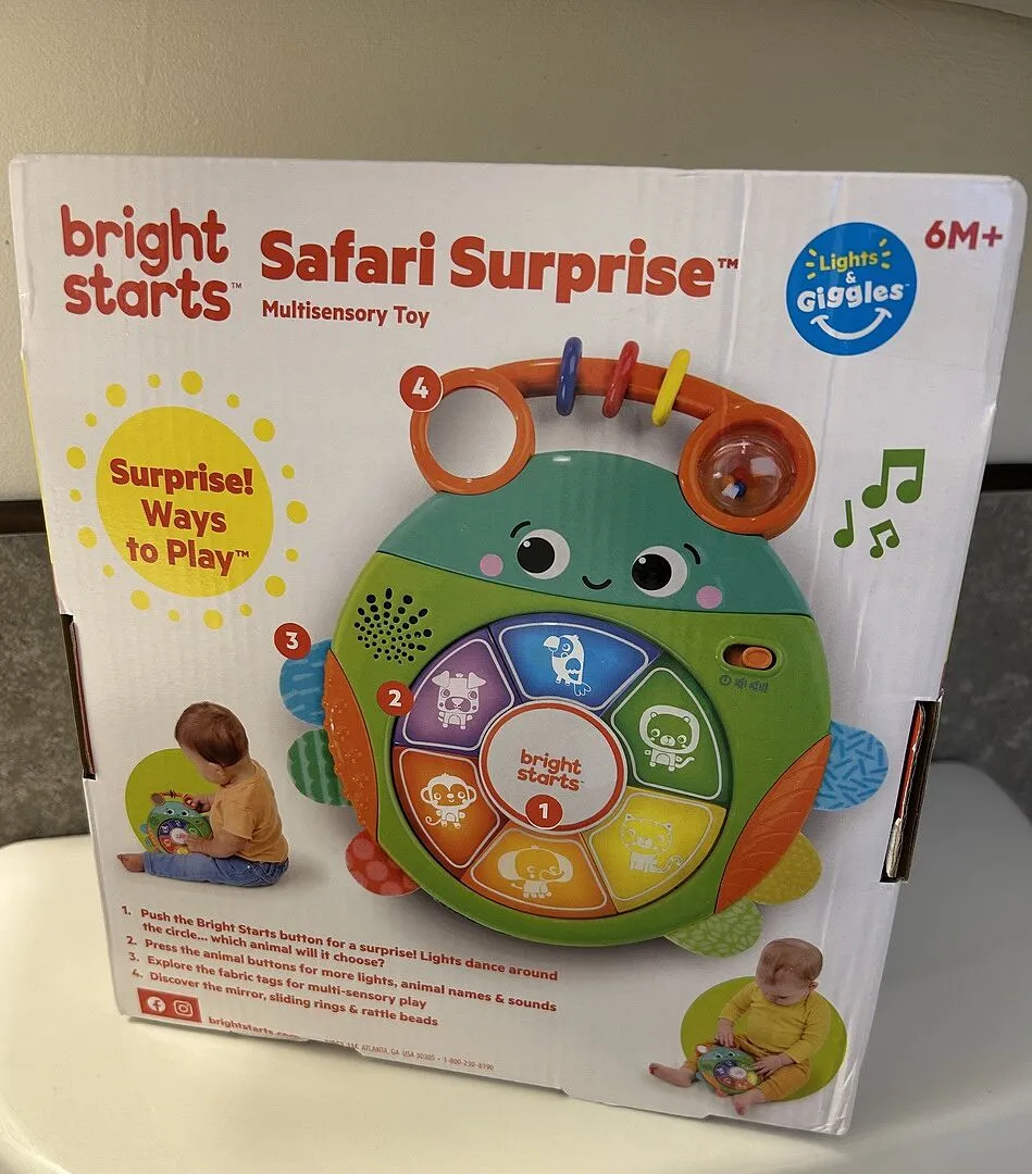 Bright Starts Safari Surprise Multisensory Lernspielzeug Käfer