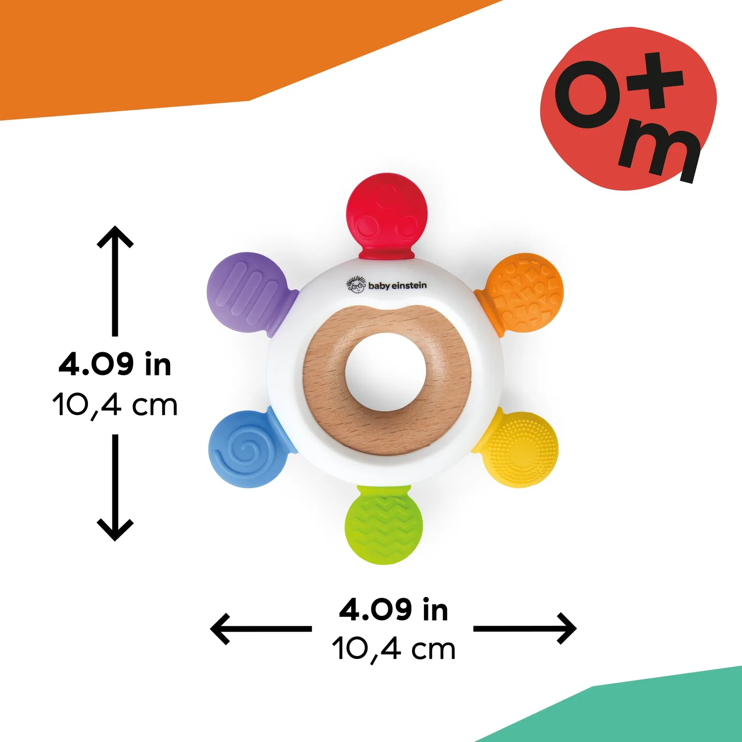 Baby Einstein Soothe Explore Beißring Holz Silikon ab 3 M