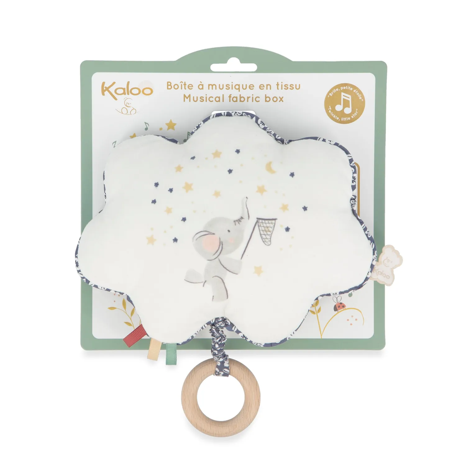 Kaloo Petites Chansons Spieluhr Kissen Stern Blau 20x15 cm