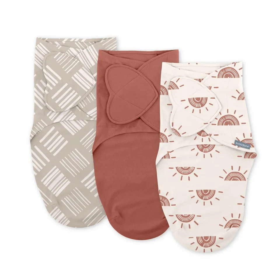 SwaddleMe Monogram Pucksack Rising Sun 0-3 Monate 3er Baumwolle