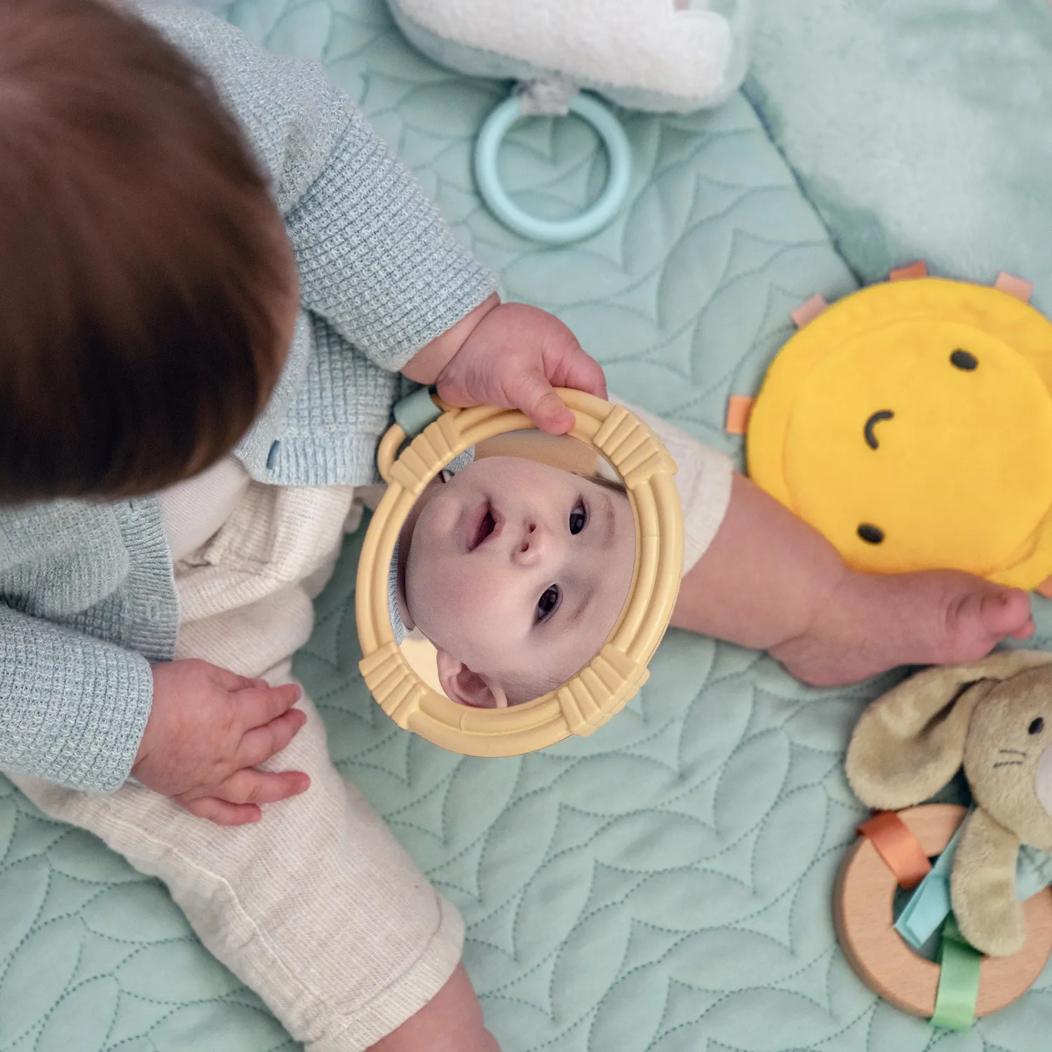 Ingenuity Calm Springs Spielbogen Plüschdecke Bambus mit 6 Toys
