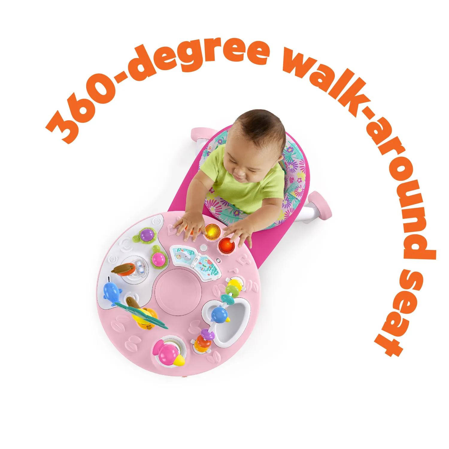 Bright Starts Around We Go 2-in-1 Aktivcenter Tropic Coral