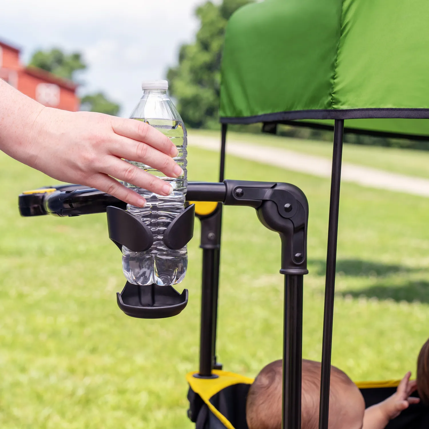 Bright Starts John Deere Pop N Ride Bollerwagen Zweisitzer