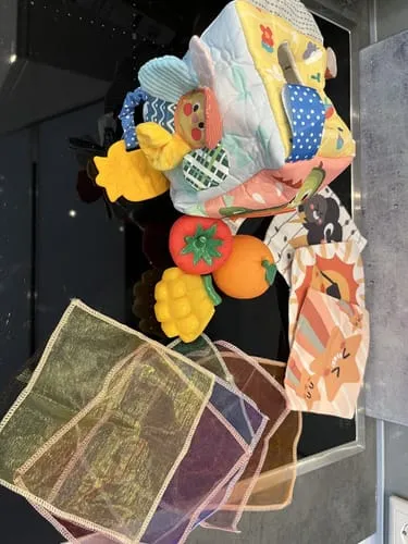 TUMAMA Montessori Tücherbox Babyspielzeug mit Spiegel waschbar