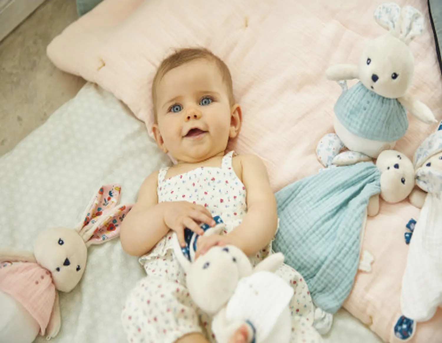 Kaloo K'Doux Doudou Hase Kuscheltier himmelblau 20 cm