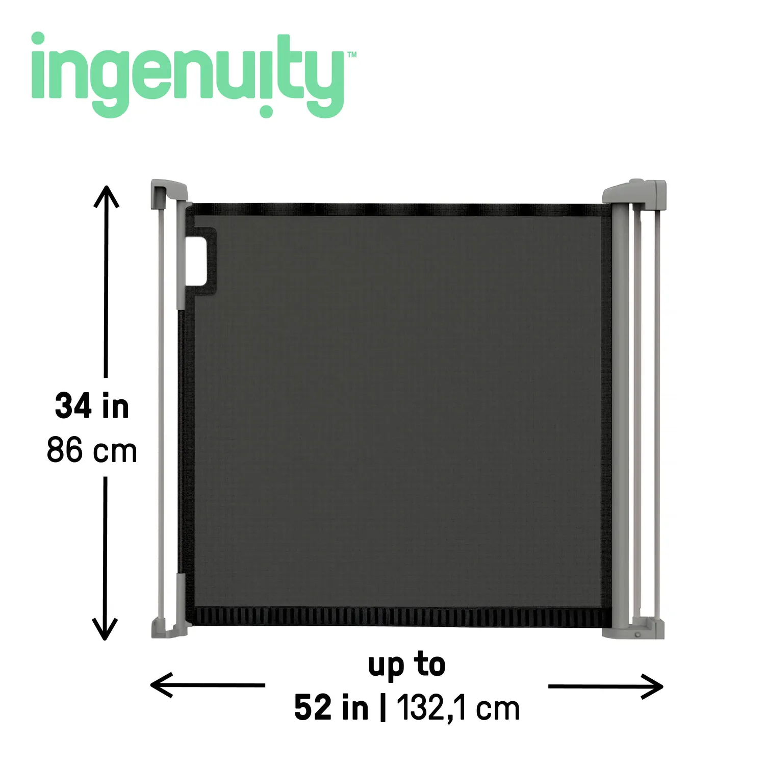 Ingenuity Thruway 52W Tuckaway Türgitter Schwarz 132 cm Netz