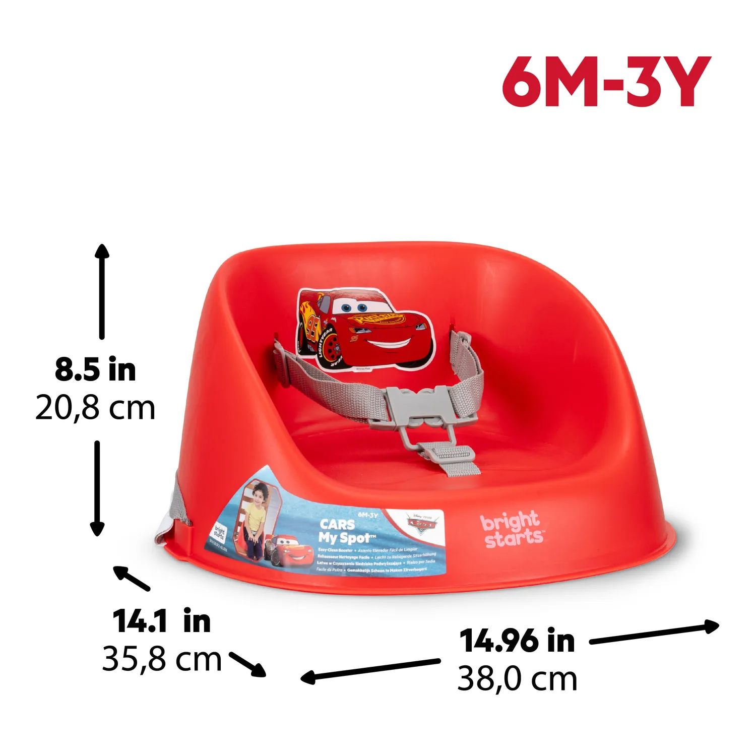 Bright Starts Disney Cars Sitzerhöhung Lightning McQueen rot