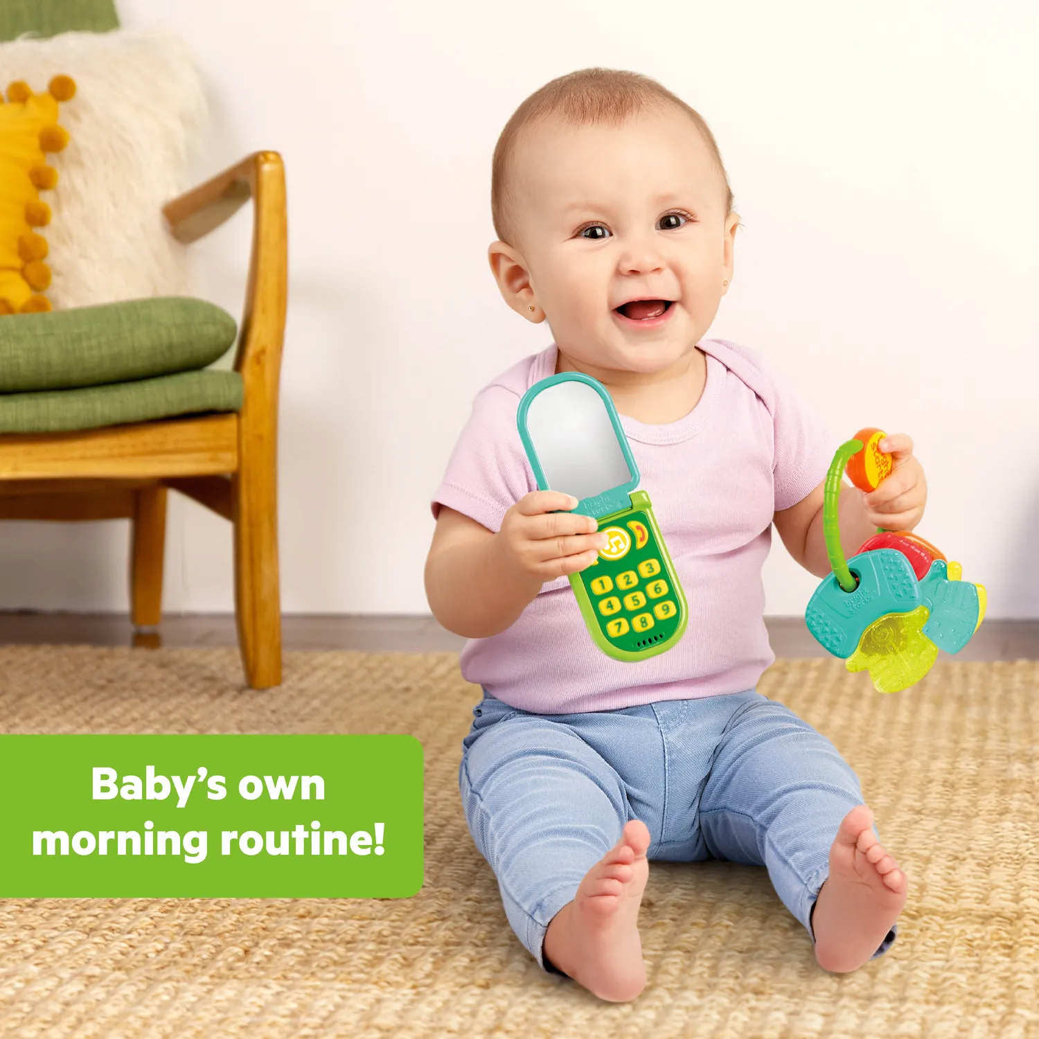 Bright Starts Morning Routine Spielset 2-teilig mit Beissschlüssel