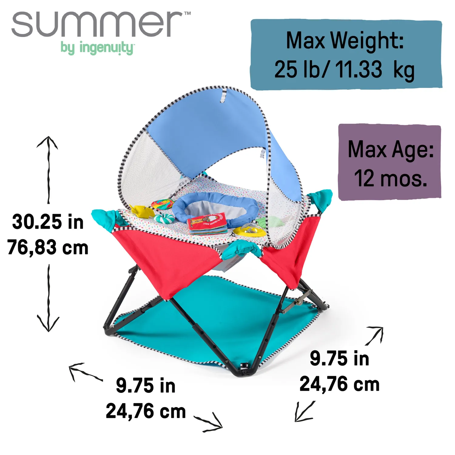 Summer Infant Pop N Jump SE Hopser mit Baldachin 6-12 Monate