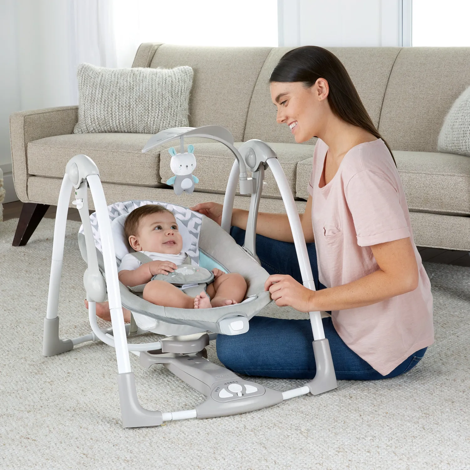 Ingenuity ConvertMe Raylan Babyschaukel 2-in-1 grau