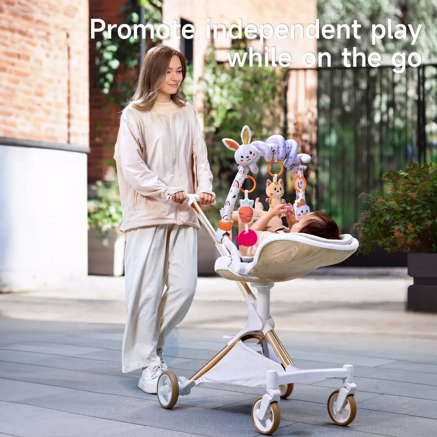 TUMAMA TM336 Spielbogen Kinderwagen Spirale 2in1 Hase