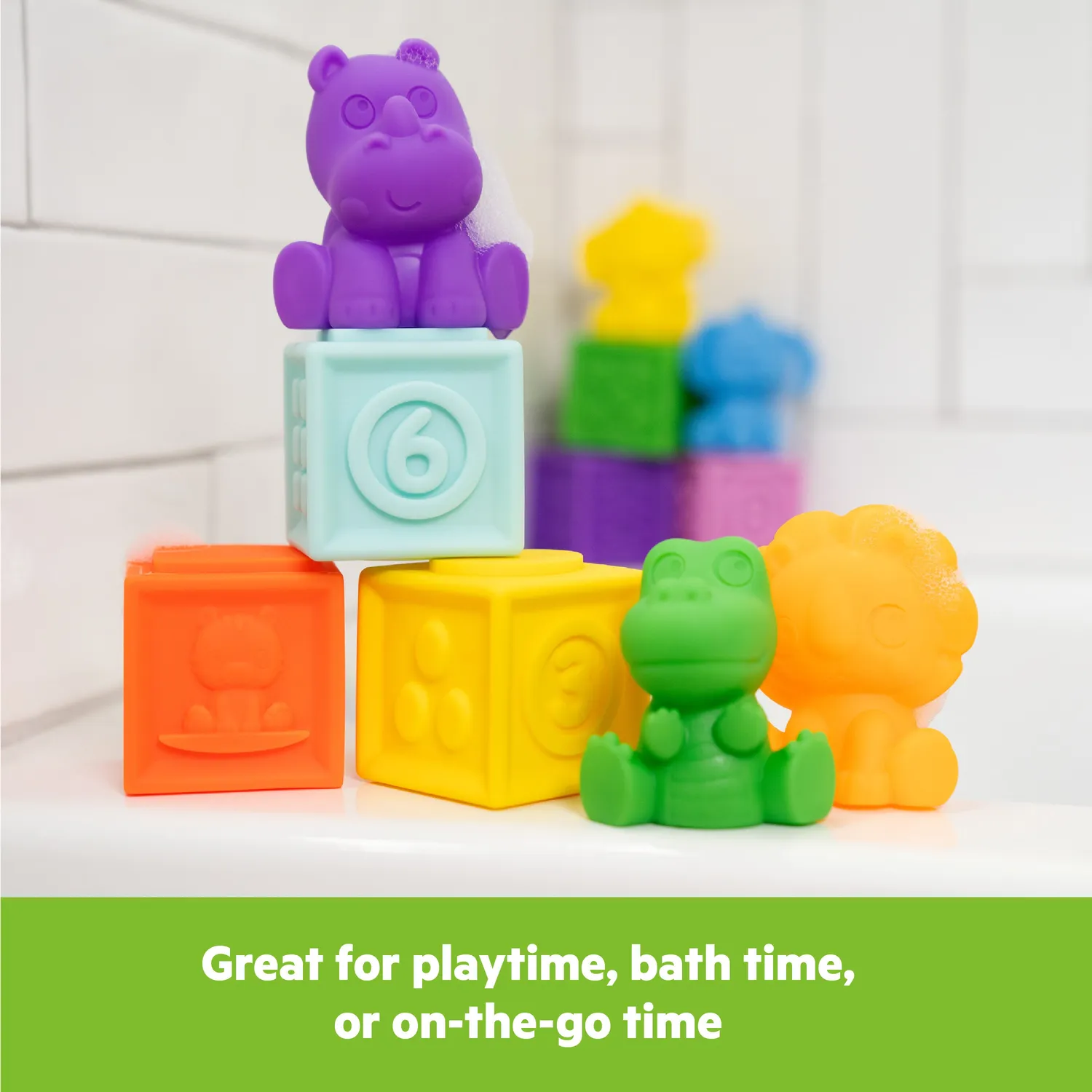 Bright Starts Cubes Cuties Badespielzeug 18-teilig stapelbar