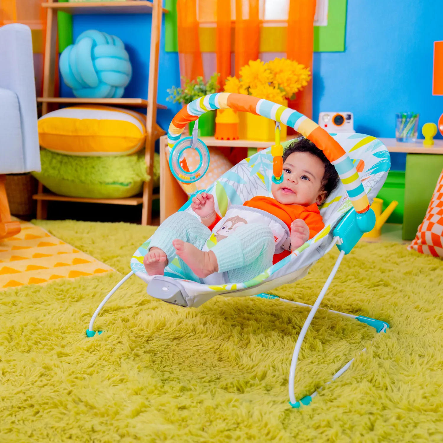 Bright Starts Rainforest Vibes Babywippe Vibration