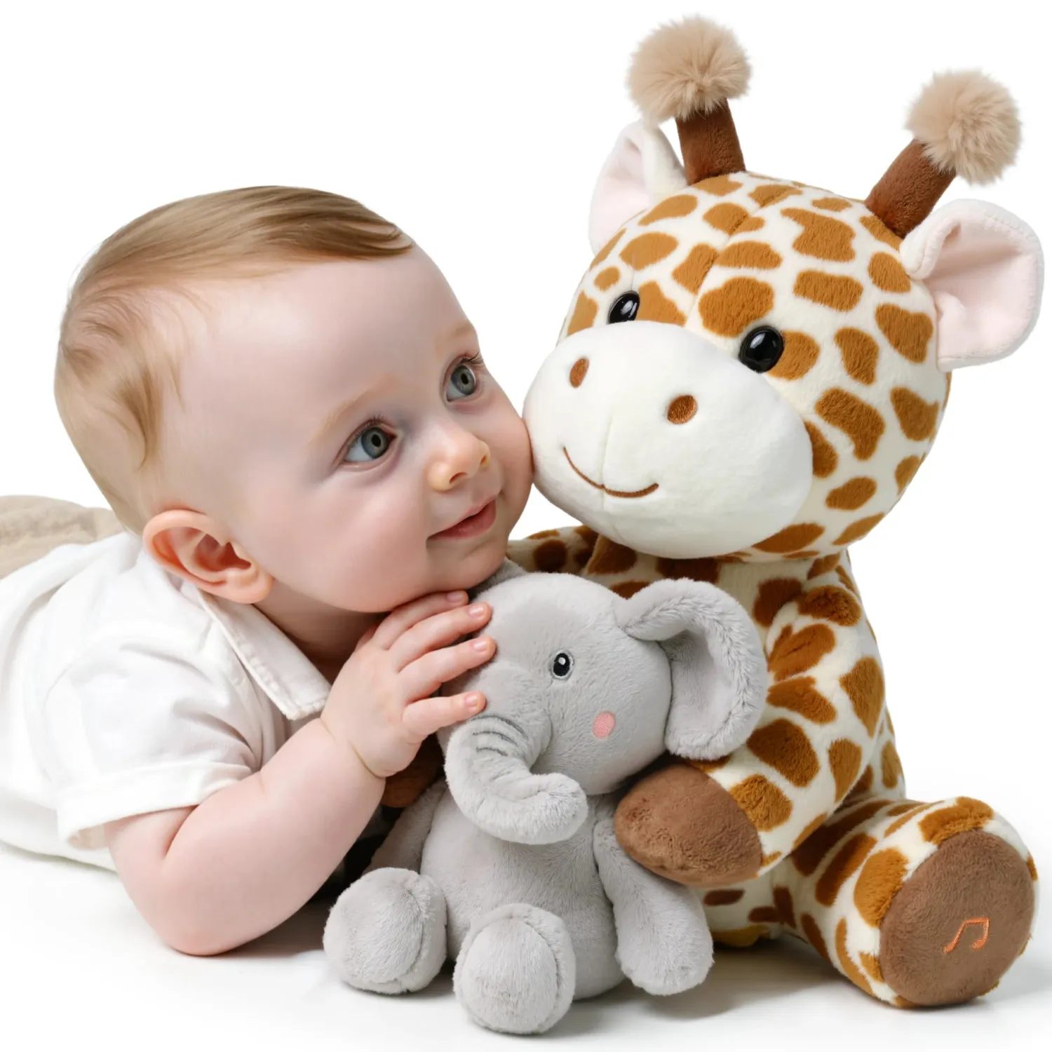 TUMAMA Giraffe Kuscheltier mit Aufnahme und Musik