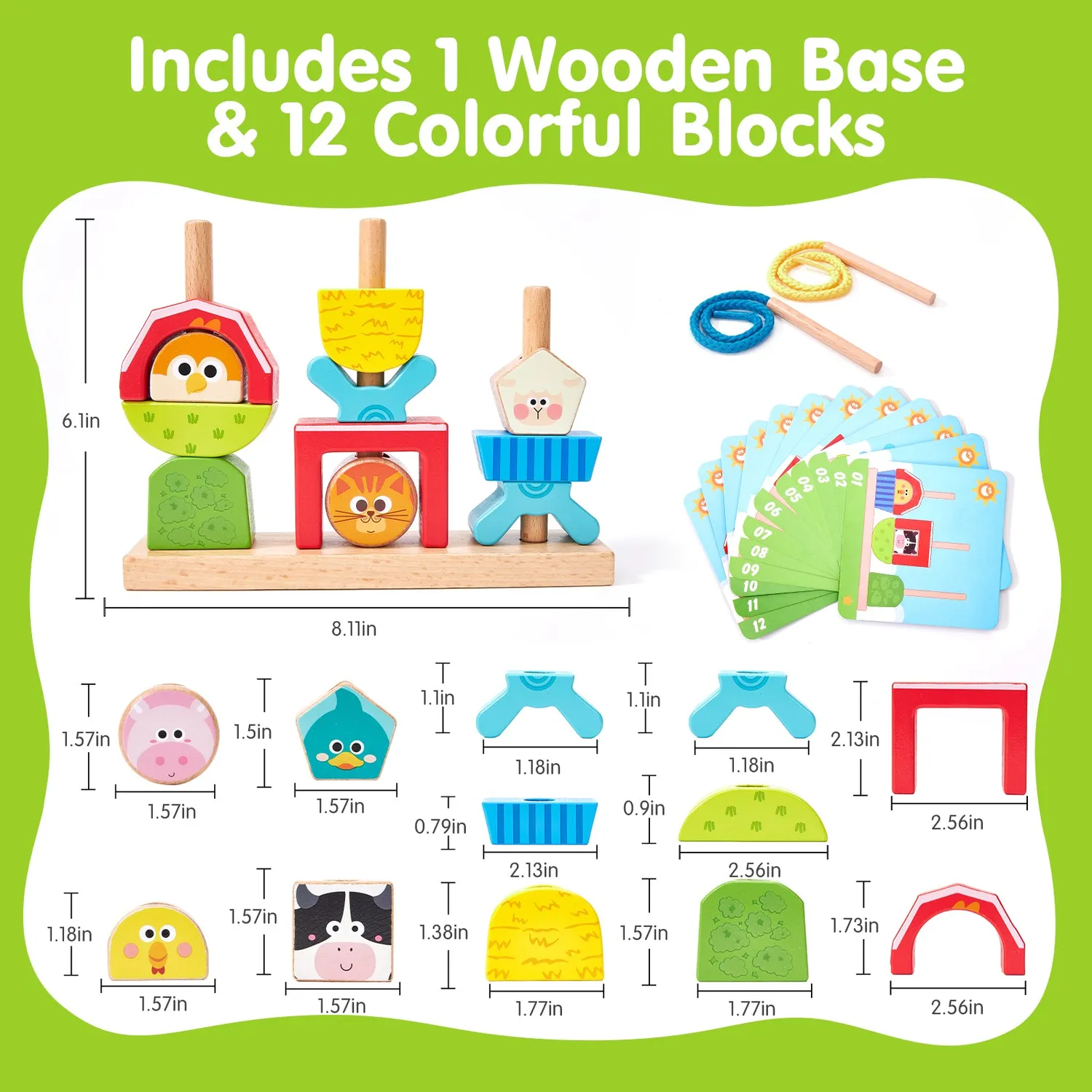hahaland Brain Building Block Holzbausteine Montessori