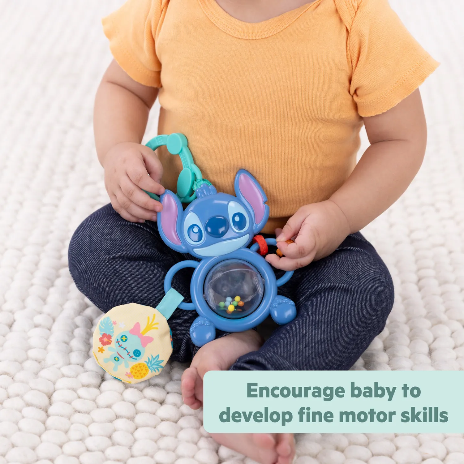 Disney Baby Stitch Tummy Tumble Spielzeug mit C-Ring