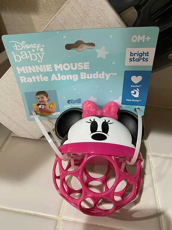 Disney Baby Minnie Mouse Rattle Along Buddy Rassel Pink BPA-frei