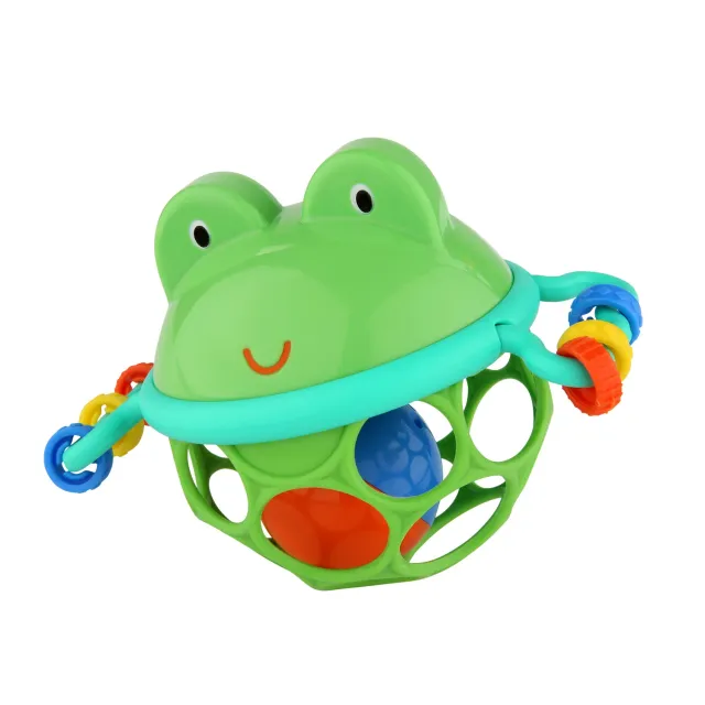 Oball Jingle & Shake Pal Babyrassel Frosch grün griffig